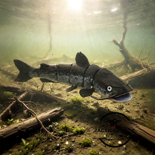 Articulated Catfish Flexy 3D printed articulated animal by Rylee's Prints